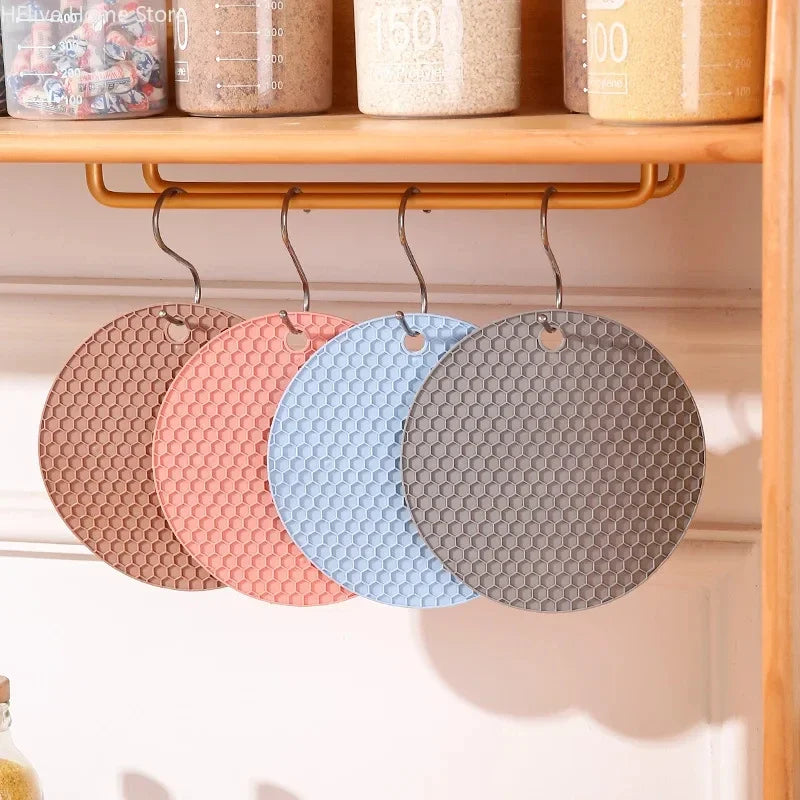 Silicone Honeycomb Table Mat — Anti-Slip Coaster & Pot Holder, Small or Large