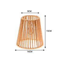 Handmade Woven Rope Lampshade — Rustic Vintage Iron Frame | 7 Styles | Bedroom, Living Room & Hotel