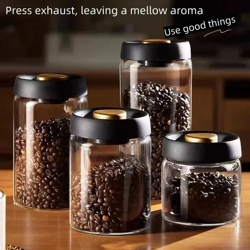 Manual Vacuum-Sealed Coffee Jar