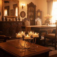 Gold Metal Candlestick Holder | Retro European Style | 1, 3, 4 & 5 Head