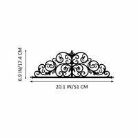 Art Deco Iris Scroll Metal Wall Art — Floral Hanging Decor | Bedroom, Wedding & Festive