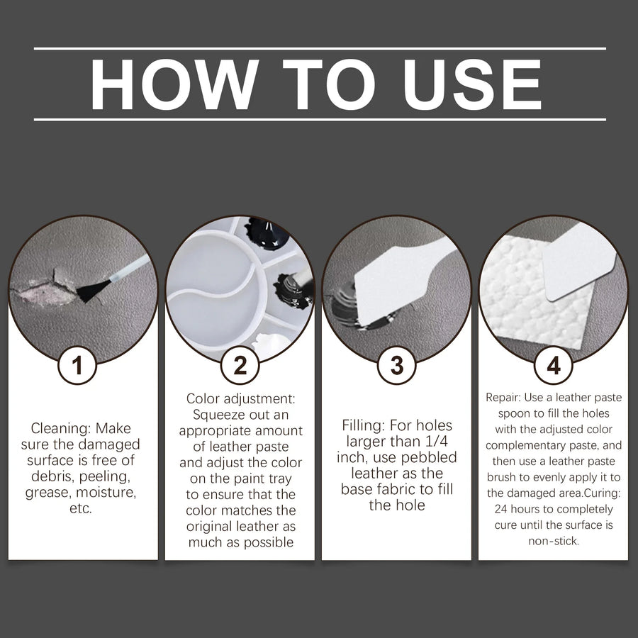 Leather repair kit