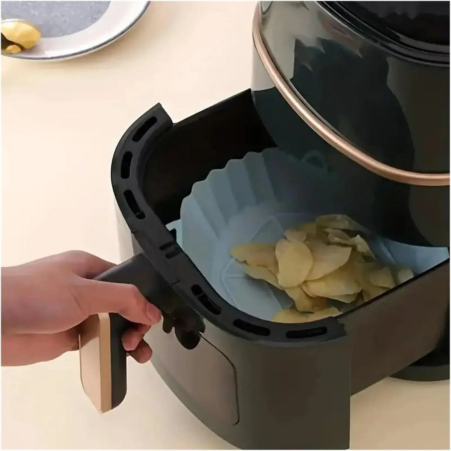 Reusable Silicone Air Fryer Liner — Foldable Non-Stick Baking Mat