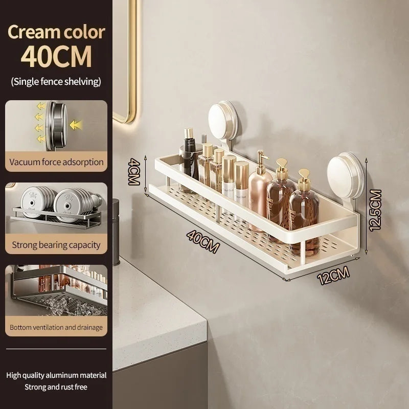 Suction Cup Bathroom Rack — No Drill Required