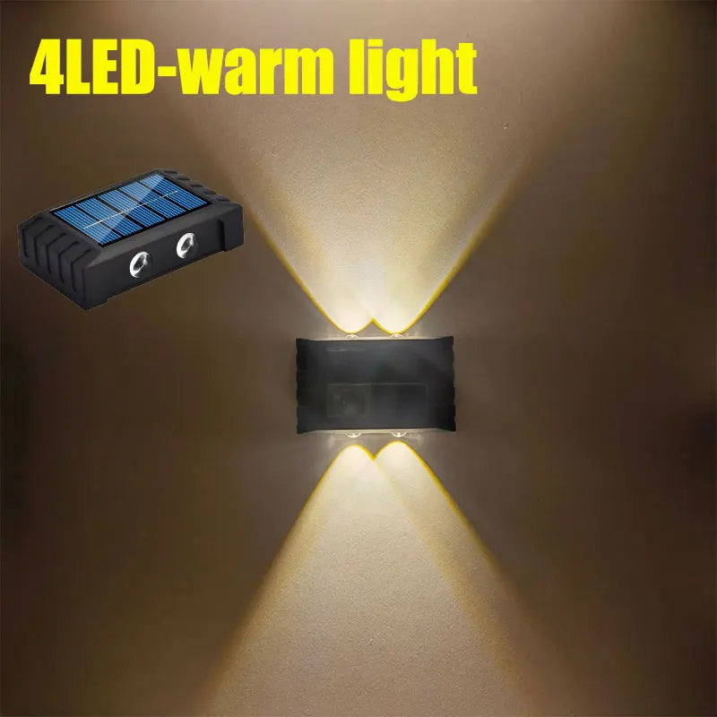 Solar outdoor wall light