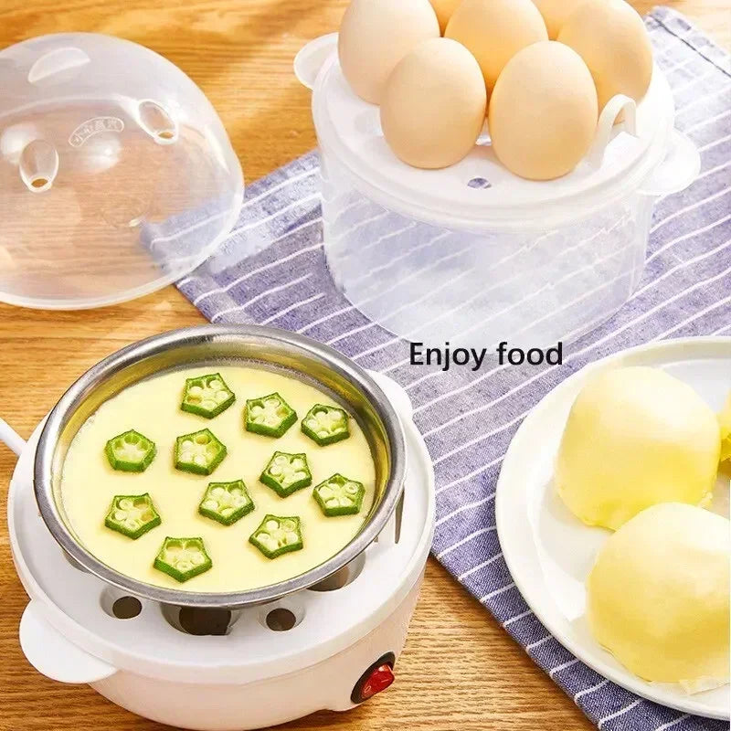 Double-layer electric egg steamer