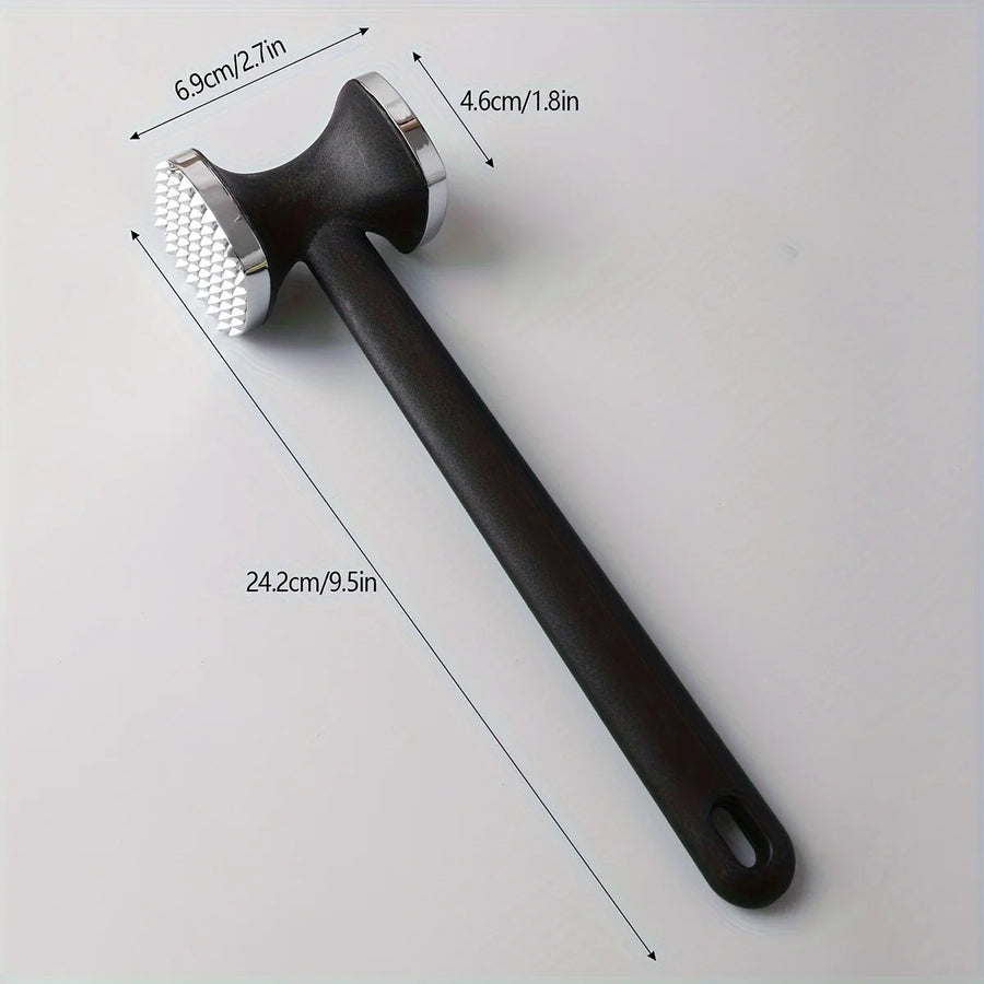 Heavy-Duty Stainless Steel Meat Tenderizer Hammer | Gold & Black