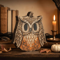 Retro Wooden Block Halloween Decor Set