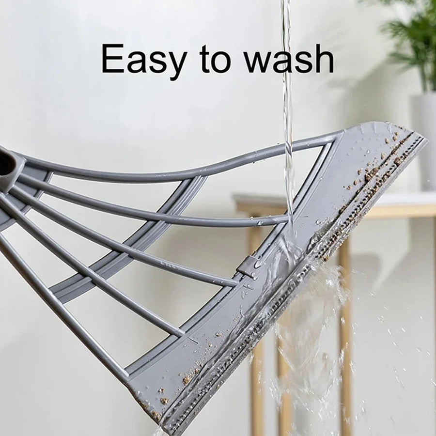 Silicone Scraper Broom & Floor Wiper — Glass, Tiles & High Surfaces