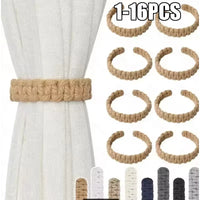 Handmade Jute Curtain Tie-Backs | Twist Knot Design | Boho Window Decor