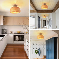 Handmade boho bamboo ceiling light
