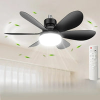 LED Ceiling Fan Light with Remote Control | Dimmable | 42cm & 52cm | White, Black & RGB