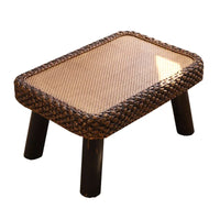 Rattan Coffee Table & Cushion Set
