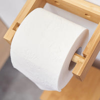 Bamboo wall-mounted toilet paper holder