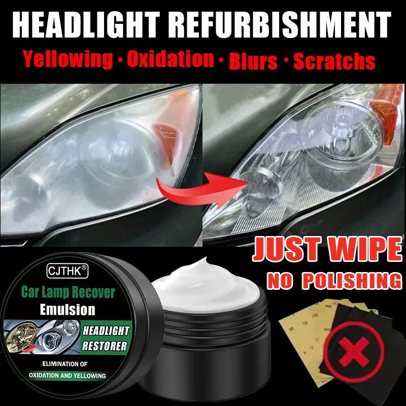 Car Headlight Restoration Polish — Removes Yellowing, Oxidation & Light Scratches