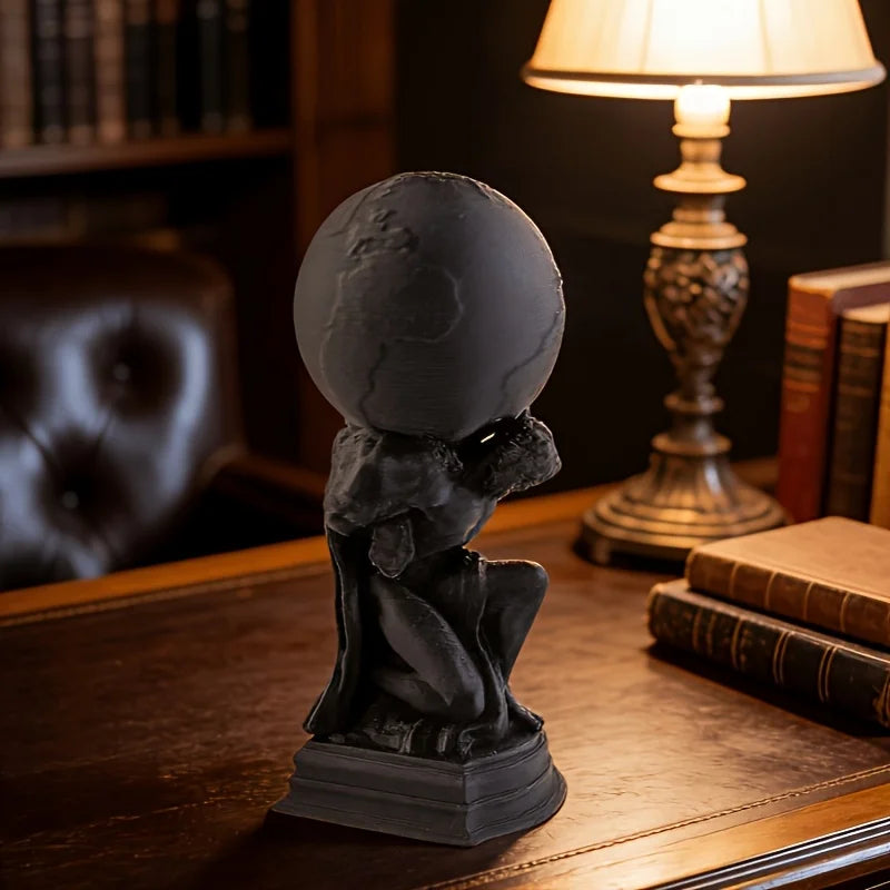 Dark Atlas skeleton sculpture