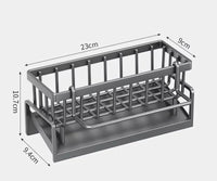 Tap-mounted kitchen shelf organiser