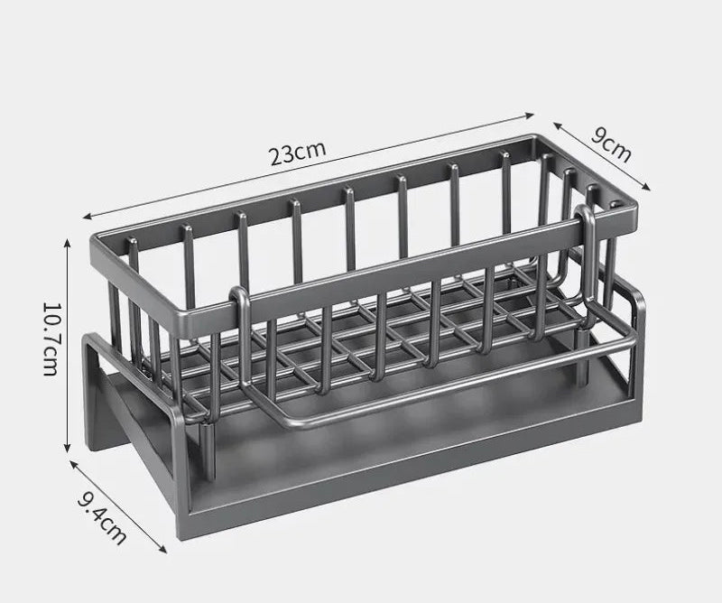 Tap-mounted kitchen shelf organiser