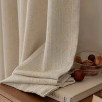 Japanese Style Linen Curtain — 70–90% Blackout | 7 Sizes | 4 Heading Styles | Living Room & Bedroom