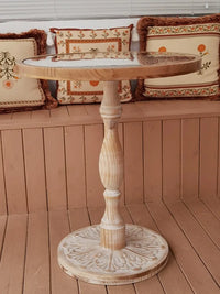 Moroccan Carved Side Table