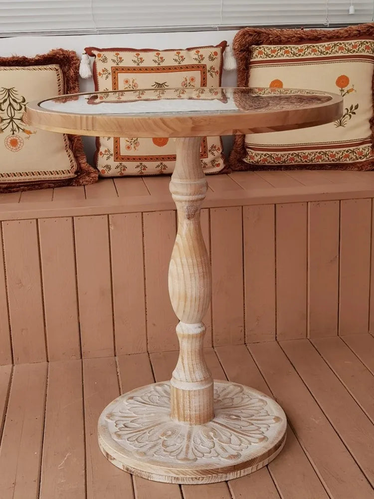 Moroccan Carved Side Table