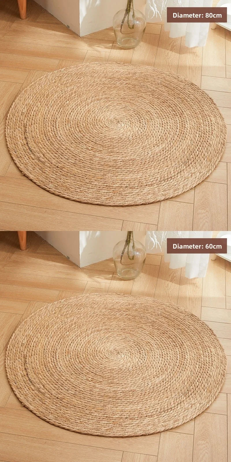 Handwoven round mat