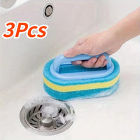 Handled Sponge Scrub Brush — Bathtub, Tiles, Kitchen & Bathroom