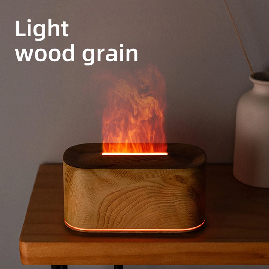 Flame Essential Oil Diffuser — Aromatherapy Humidifier | Colourful Water Vapour | 7 Finishes