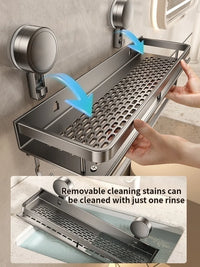Suction Cup Bathroom Rack — No Drill Required