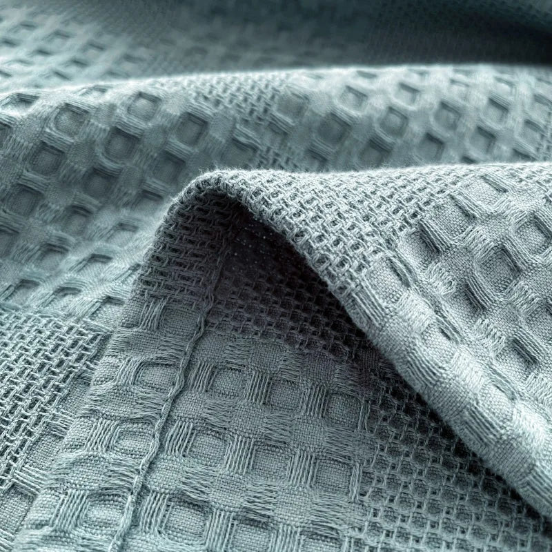Pure Cotton Waffle Throw Blanket — Breathable & Soft | 6 Colours | 3 Sizes
