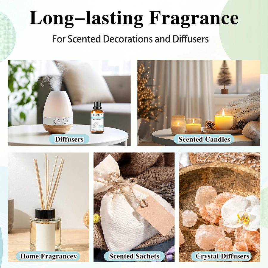 Pure Essential Oil — 30ml | 8 Fragrances | Aromatherapy & Diffuser
