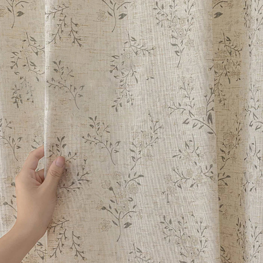 Vintage Linen Sheer Curtains