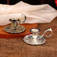 European Handheld Taper Candlestick — Retro Single-Head | Candlelight Dining