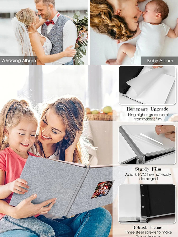 Self-Adhesive Photo Album — 40 Pages | DIY Lay-Flat Scrapbook