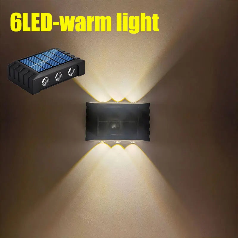 Solar outdoor wall light