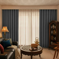 Opaque Linen Blackout Curtains — Full Shading | 4 Heading Styles | Custom Sizes