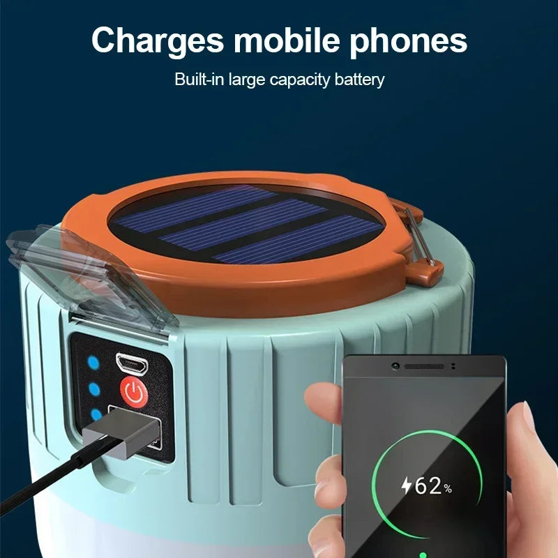 Camping lantern with power bank