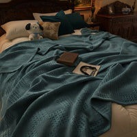 Pure Cotton Waffle Throw Blanket — Breathable & Soft | 6 Colours | 3 Sizes