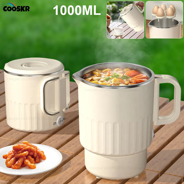 Foldable Travel Kettle with Steaming Rack