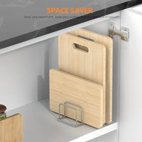 Pot lid and cutting board rack