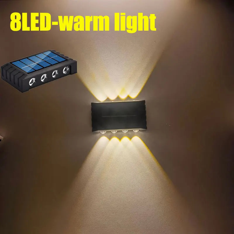 Solar outdoor wall light