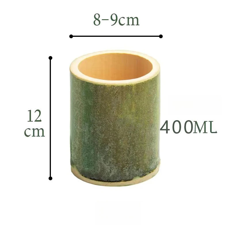 Natural bamboo tube cup