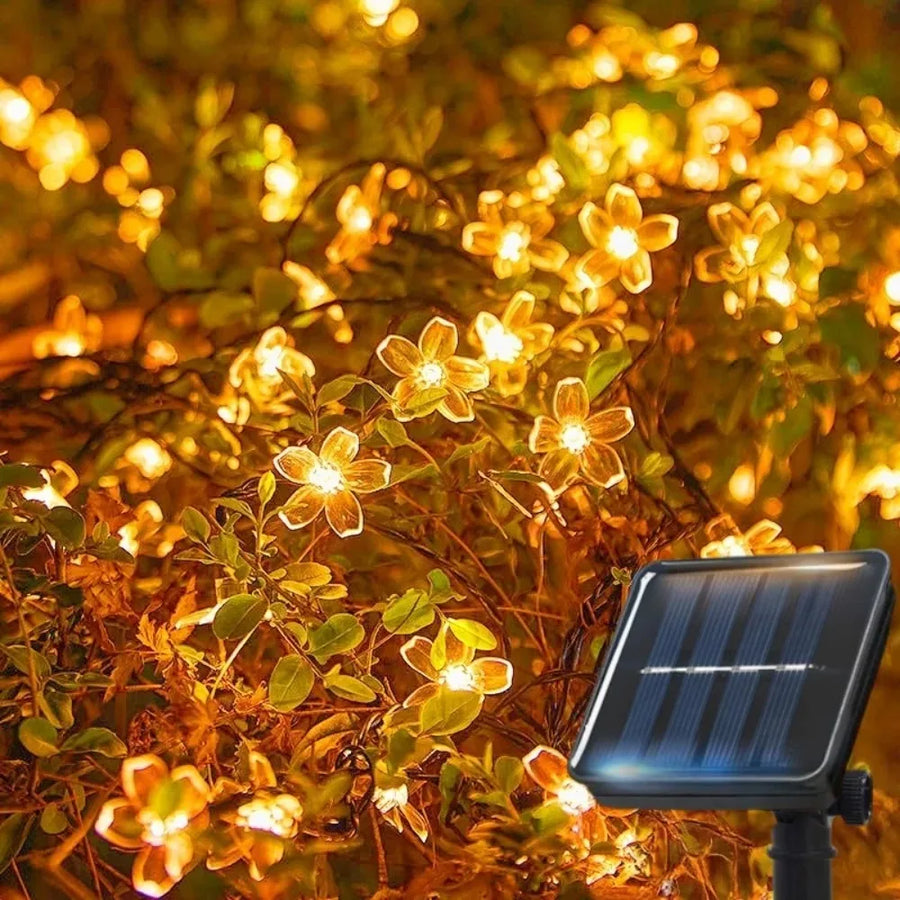 Solar Cherry Blossom String Lights