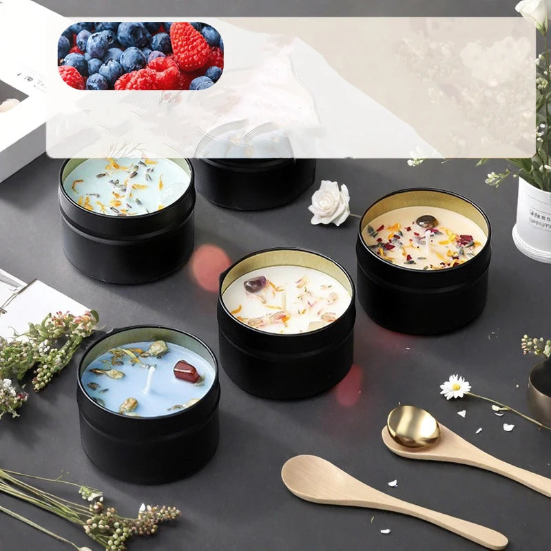 Crystal Dried Floral Soy Wax Candle — Iron Tin | 8 Fragrances | Gift Edition