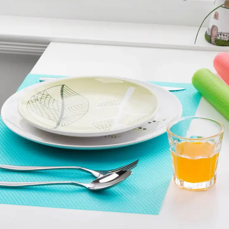 Fridge Shelf Liners — Washable Non-Slip Mats, Set of 4