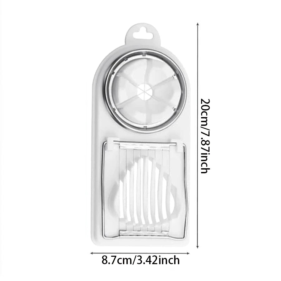 2-in-1 Egg Slicer & Cutter — Stainless Steel Wire, PP Base