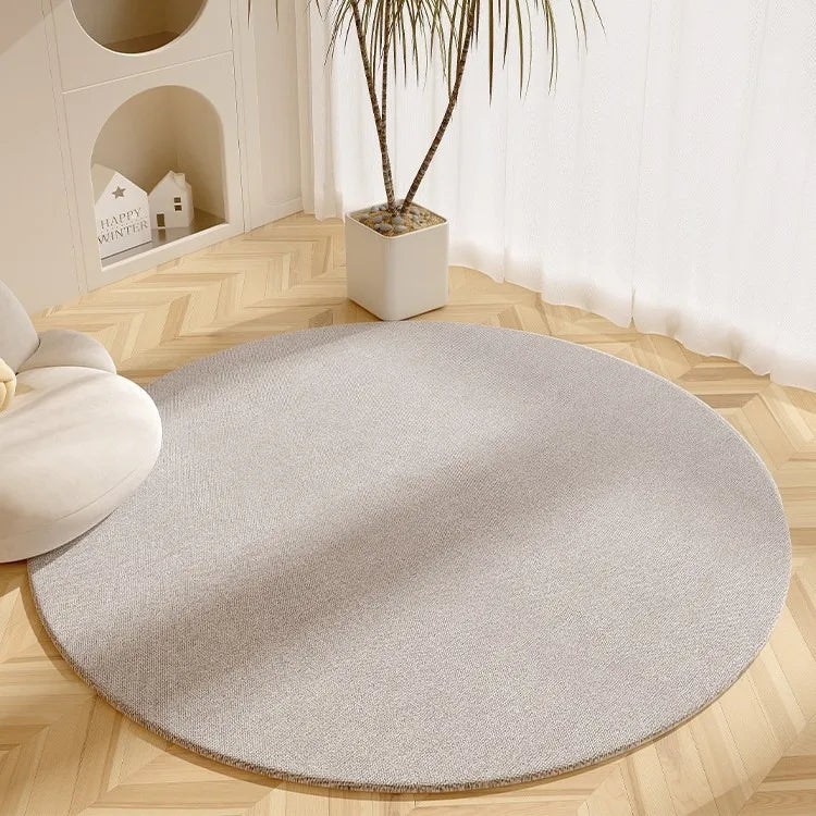 Minimalist Geometric Round Rug | Soft Flannel | Nordic Home Decor