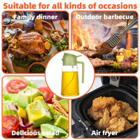 2-in-1 Oil Spray & Pour Dispenser Bottle | Refillable | 200ml, 300ml & 500ml