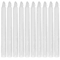 White Taper Candles — Set of 10 | Classic Paraffin | Tall Pillar