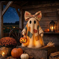 Patchwork Ghost Halloween Ornament